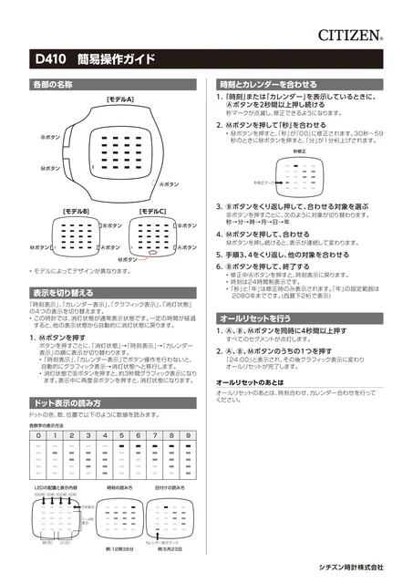 citizen シチズンウオッチD410